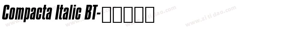 Compacta Italic BT字体转换